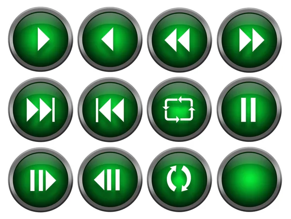 Music Buttons with an empty one — Stock Photo, Image