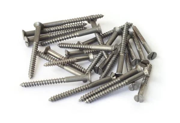 Pile of metal screws — Stock Photo, Image