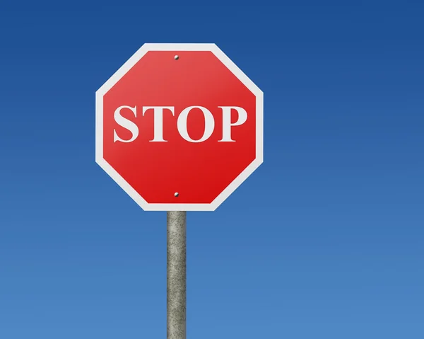 Πινακίδα stop — Φωτογραφία Αρχείου