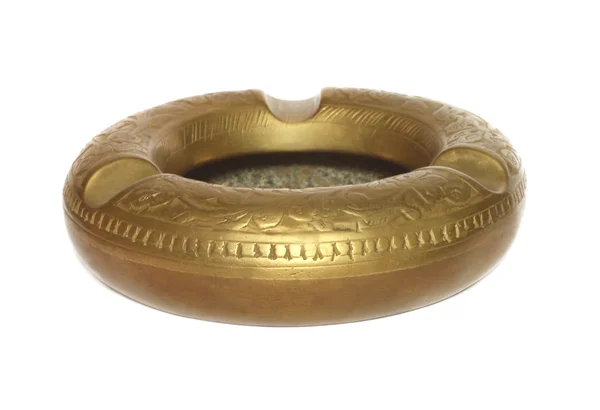 Old brass ashtray — Stock Photo, Image