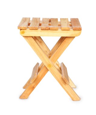 Wooden folding stool clipart