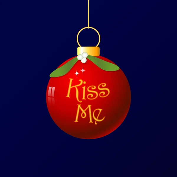 Christmas Love - Kiss Me — Stock Vector