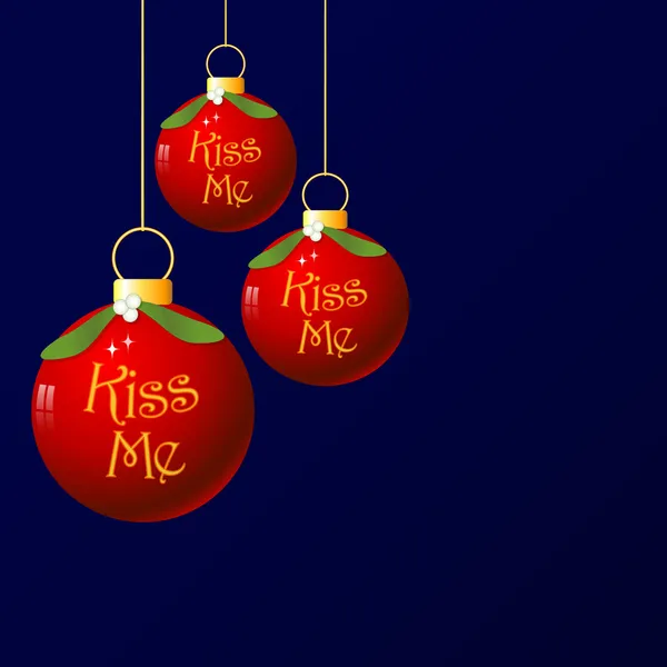 Christmas Love - Kiss Me x3 — Stock Vector