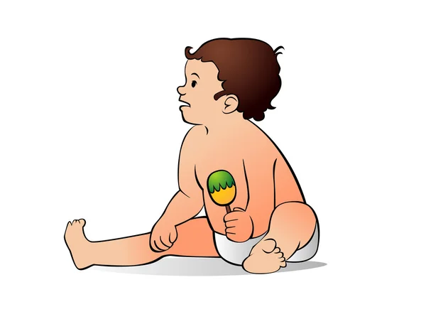 Bebé en el suelo — Archivo Imágenes Vectoriales