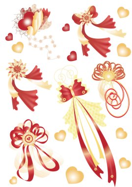 Fancy ribbons set clipart