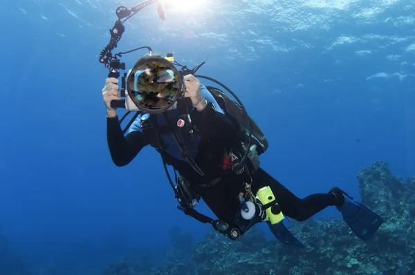 Underwater Photographer — Stock Photo, Image