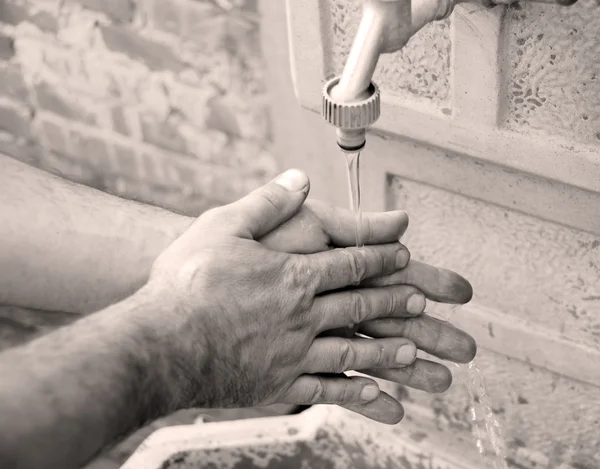 Миття рук — стокове фото