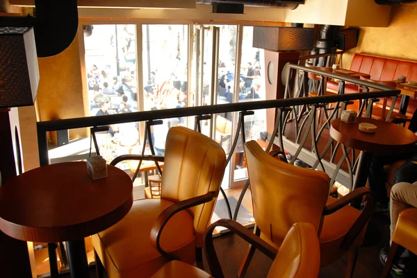 Kleines Café Drinnen Draußen — Stockfoto