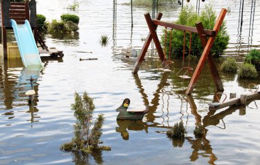 Flood on playground clipart