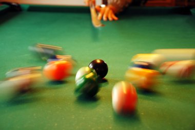 Billiards playing clipart