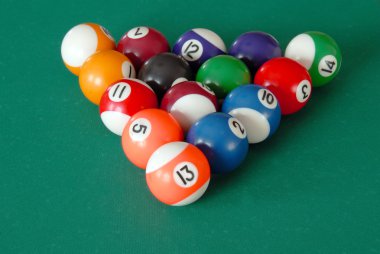 Billiards balls clipart