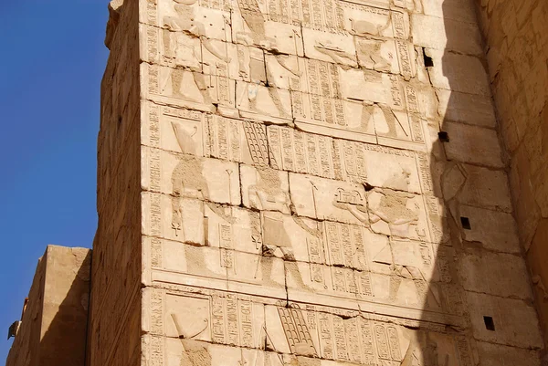 Murs illustrés du temple égyptien Karnak à Louxor — Photo