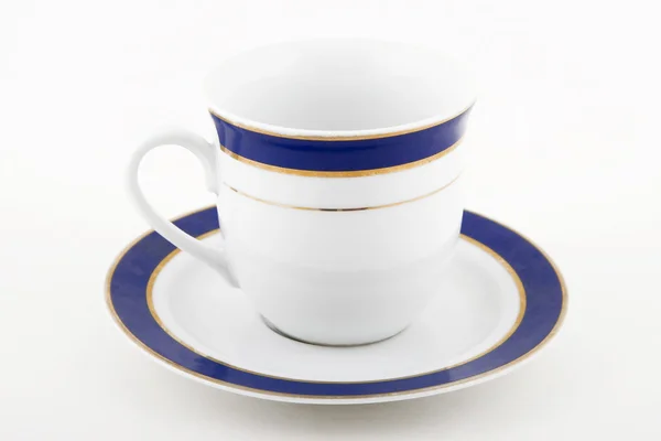 Biało -niebieską filiżankę kawy — Zdjęcie stockowe