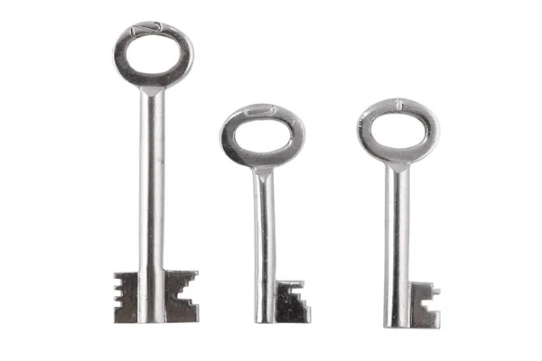 Three different shape of keys — Stock Photo, Image