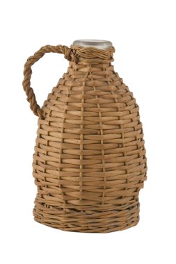 Ancient demijohn for wine clipart