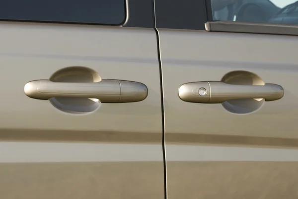 Car door handle and lock — Stock Photo, Image