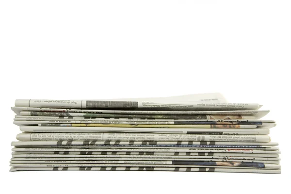 Pile of old newspapers — Stock Photo, Image