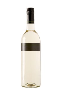 beyaz şarap şişesi boş etiketi