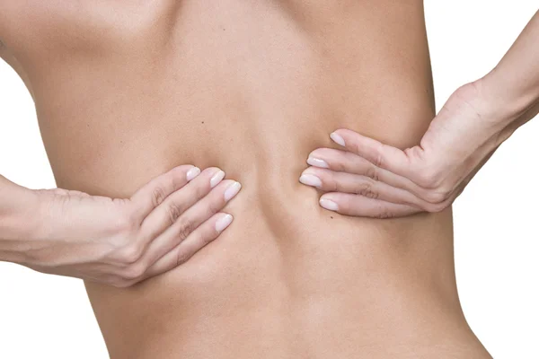 腰痛マッサージの女性 — ストック写真