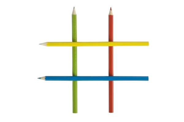 stock image Tic-tac-toe pencil board