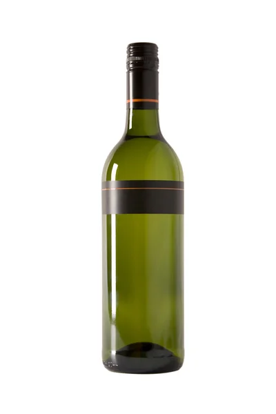 Vino bianco in bottiglia verde — Foto Stock