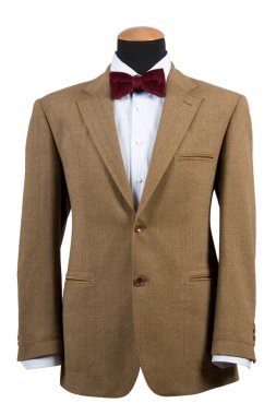 Front view of elegant brown suit clipart