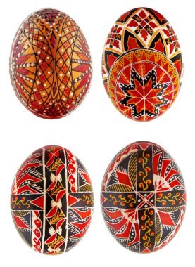 Traditional painted Easter eggs clipart