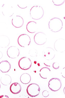 Red wine ring stains, glass marks clipart