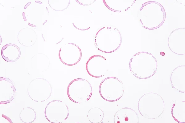 Red wine ring stains, glass marks — Stock Photo, Image