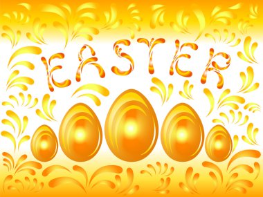 Golden Easter background clipart