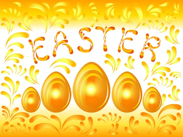 stock vector Golden Easter background