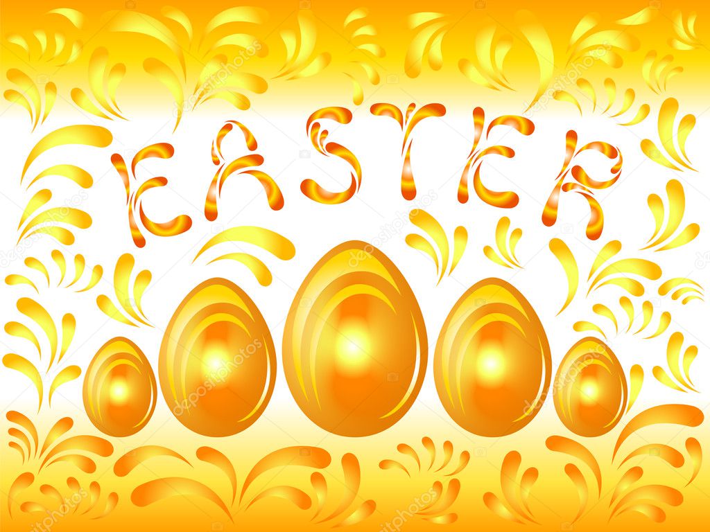 Golden Easter background