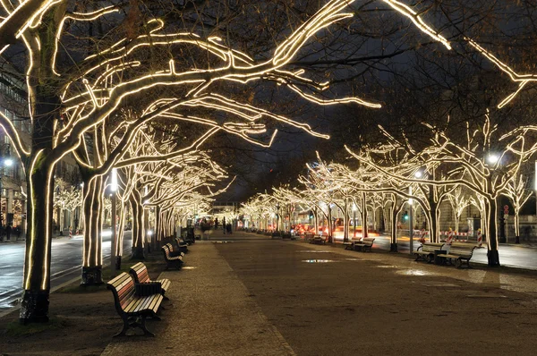 Berlin Noel ışıkları — Stok fotoğraf