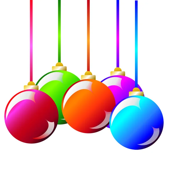 Vektor. Karácsonyi dekoráció: labdát karácsonyi — Stock Vector