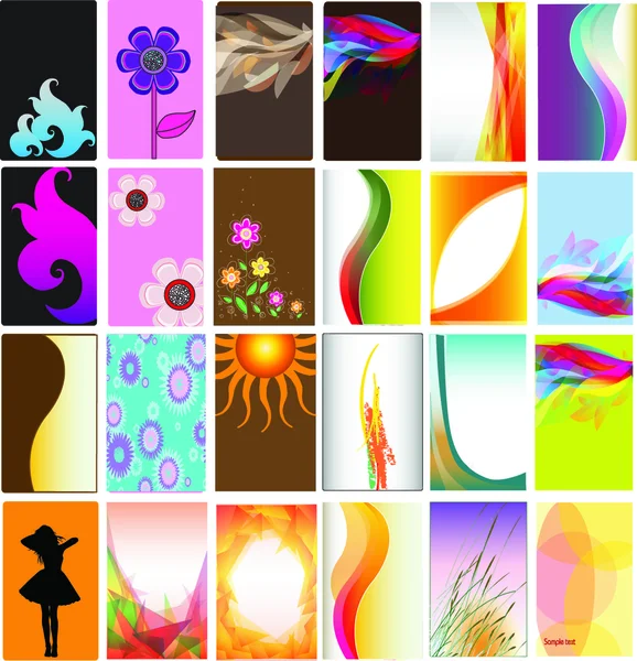 Varios tipos de diseños de tarjetas — Archivo Imágenes Vectoriales