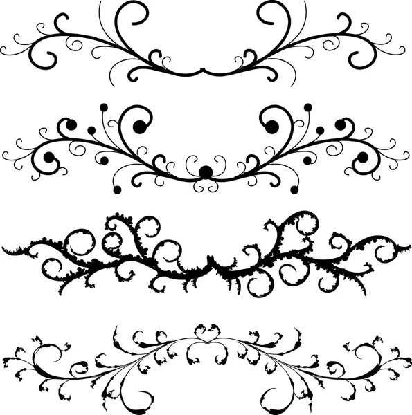 Vector set of floral patterns — Stock Vector