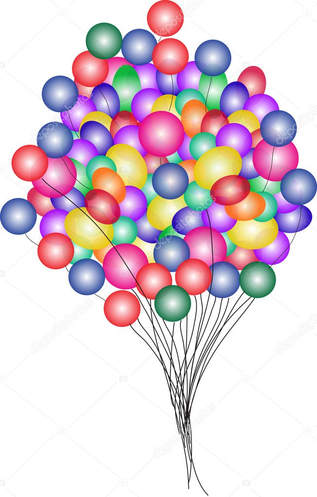Beautiful Party Balloons Vector
