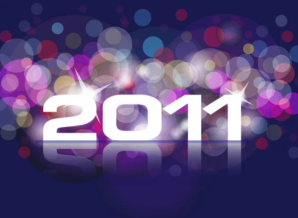 Carta di anno nuovo il 2011 — Vettoriale Stock