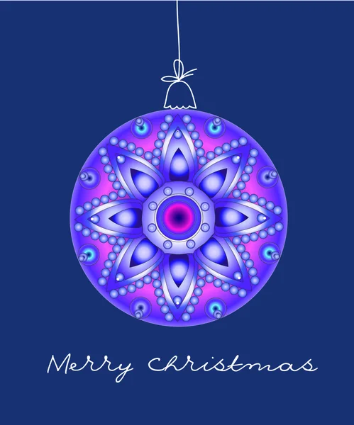 Carte Avec Boule Noël — Image vectorielle