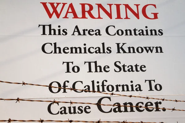 stock image Toxic Site Cancer Warning