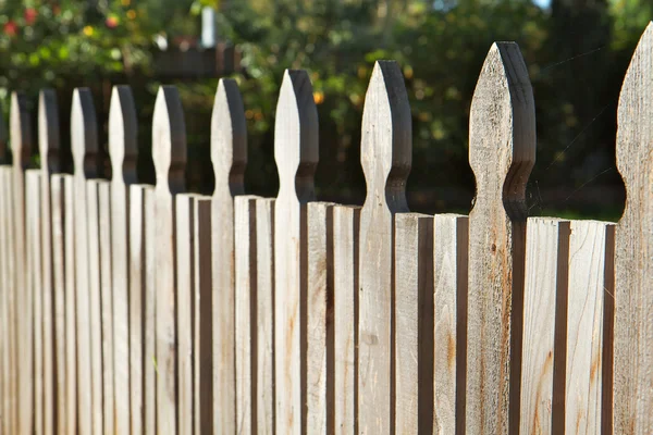 Dřevěný plot perspektiva — Stock fotografie