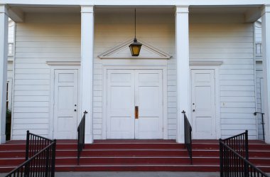 Church steps door clipart