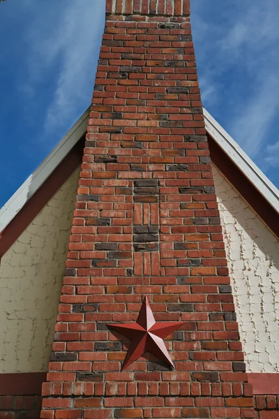 Red star chimney — Stock Photo, Image