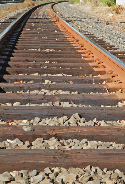 Gebogen spoorweg — Stockfoto