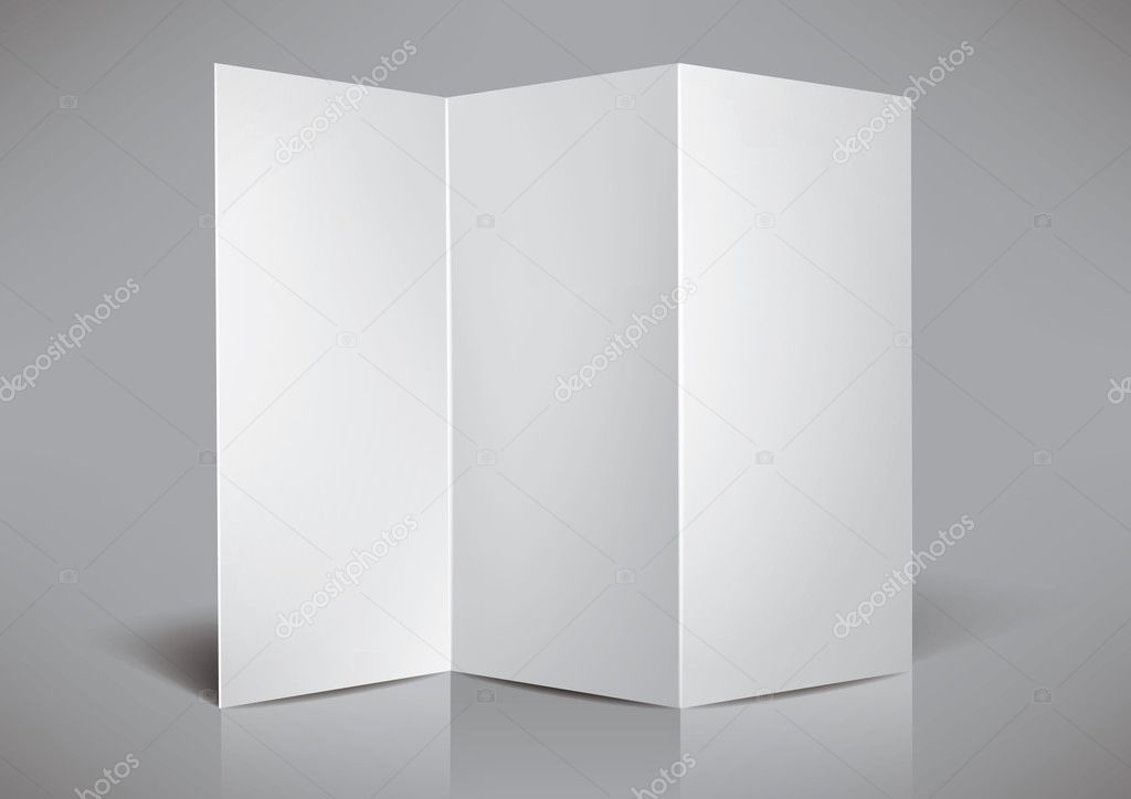 Folded blank leaflet for your design, eps10 vector