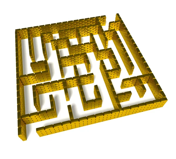 Gouden labyrint — Stockfoto