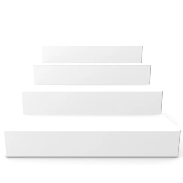 Izole beyaz merdiven — Stok fotoğraf