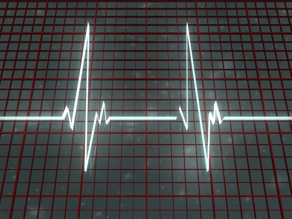 White line cardiogram on space — Stock Photo, Image