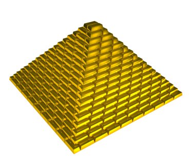 Gold ingots pyramid clipart