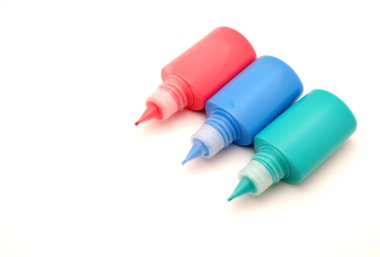 bir boya renk tüpleri